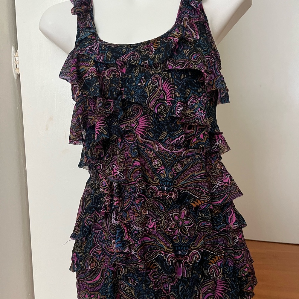 Express Multicolor Ruffle Blouse - image 2